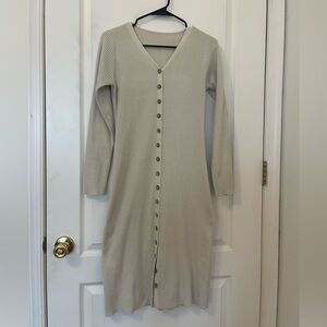 Very comfortable ribbed V neck dress